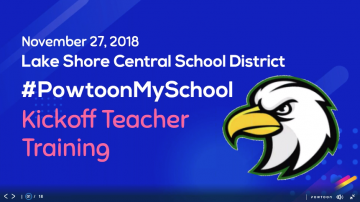 classroom elite teacher training kickoff for the powtoon my school 2018 winners from new york state's lake shore central school district