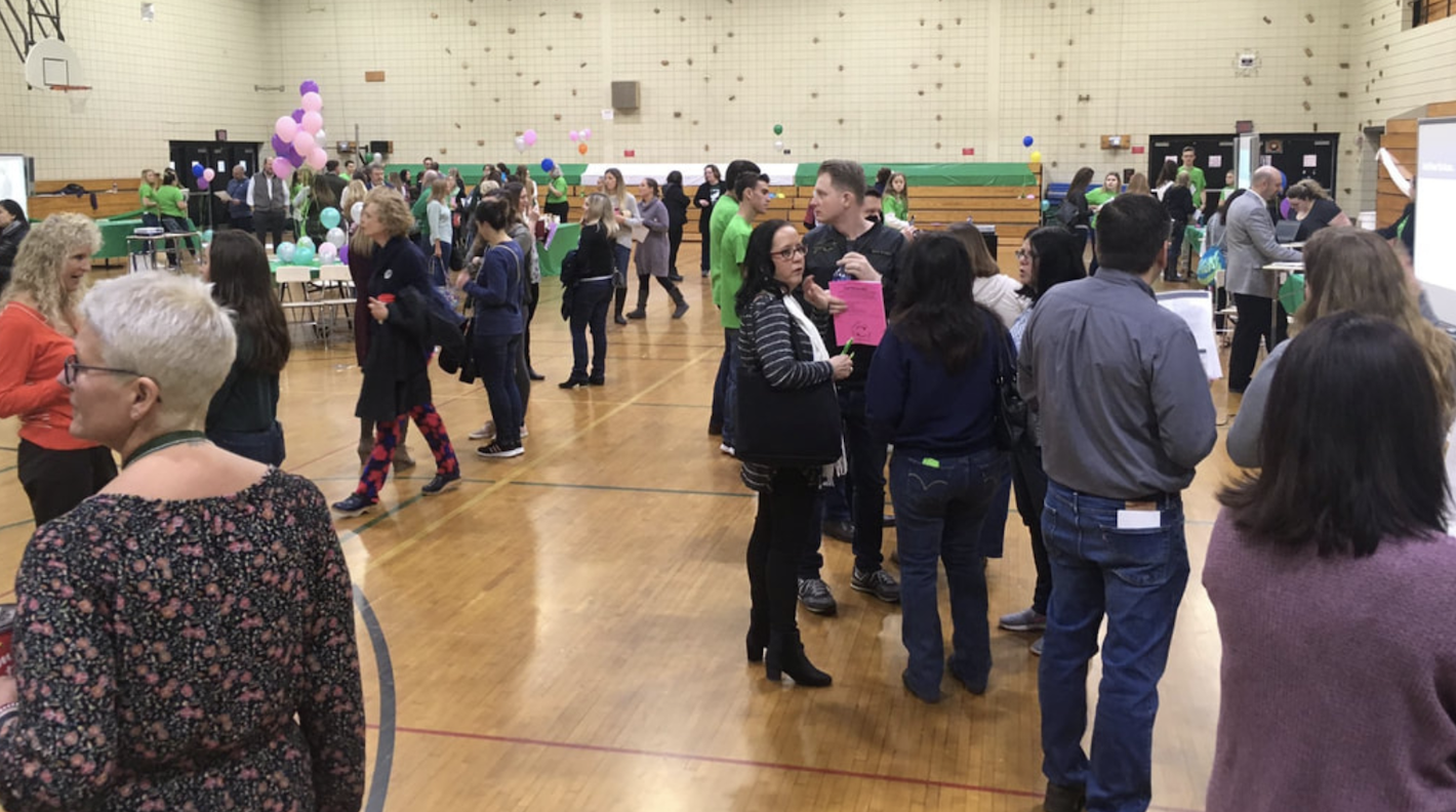 Lake Shore Middle School Gym, Transformed into a digital citizenship carnival